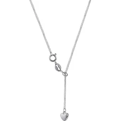 Y-Kette FIRETTI "Schmuck Geschenk Edelstahl Halsschmuck Halskette Ankerkette Herz", silber (edelstahlfarben), Halsketten, Damen, Edelstahl, L: 56cm