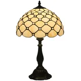 Tiffany-Stil Tischlampe in 12-Zoll-Buntglas-Schlafzimmer neben Schreibtischlampen mit einfachem Lampenschirm für Arbeitszimmer Nachtbeleuchtung (Glühbirnen nicht inbegriffen),Yellow,ResinBase