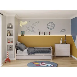 CaliCosy Kinderkleiderschrank Enola 40 x 80 x 90 cm Holz lackiert beige