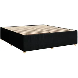 vidaXL Boxspringbett mit Matratze Schwarz 200x200 cm Stoff
