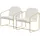 ML-Design – Relaxsessel 2er Set – Beige, Stoff | goldenes Stahlgestell, Armlehne & Rückenlehne, gepolstert