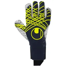 Uhlsport Fußball Torwarthandschuhe Prediction Supergrip+ Finger Surround Marine/weiß/Fluo gelb