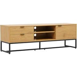 Oviala Business TV-Möbel Dekor Melamin 150 cm Holz und Schwarz