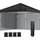 Outsunny Faltpavillon 3 x 3 m inkl. 2 Seitenteile Schwarz