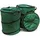 Wiltec 3x Laubsack rund 100l Grün Pop Up Faltbar 600d-oxford-polyester Abfallsammlung Rasensack Robust Gartenabfälle