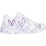 SKECHERS Uno Lite Spread The Love White Synthetic / Light Purple Trim 29