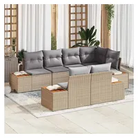 vidaXL Gartenlounge Loungesofa beige