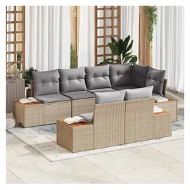 vidaXL Gartenlounge Loungesofa beige