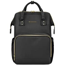 KIKKABOO Wickeltasche Siena, Rucksack, Wickelunterlage, Grifflänge einstellbar schwarz uni