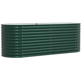 vidaXL Garten-Hochbeet verzinkter Stahl 240 x 80 x 81 cm Grün