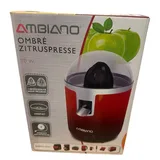 Ambiano Elektrische Zitruspresse Rot mit Tropfstopp Saftpresse 70 W 706504 Neu