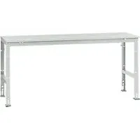 Manuflex Grundtisch UNIVERSAL Standard, Tischplatte Kunststoff, 2000x800, lichtgrau