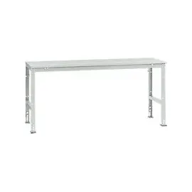 Manuflex Grundtisch UNIVERSAL Standard, Tischplatte Kunststoff, 2000x800, lichtgrau