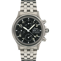 Sinn Instrumentelle Chronographen 356 Sa Flieger 356.070 - schwarz,Stahl - 38.5mm