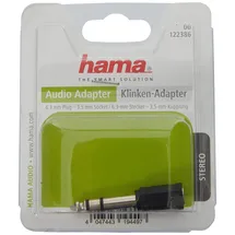 Hama 122386 Adapt.KLINKST6,3/KLINK3,5 Farbe: Schwarz