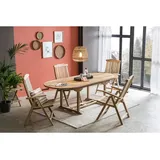 Möbilia Teak Sitzgruppe 5-tlg. natur 11020024