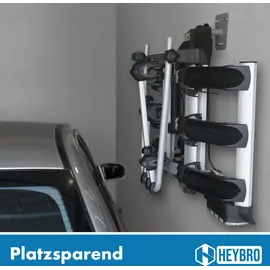 HEYBRO Universelle Wandhalter für Fahrradträger - inklusive Befestigungsmaterial - optimale und stilvolle Befestigung für Ihren Fahrradträger - Blickf... - Grau