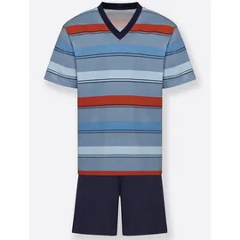 Sieh an! Shorty Pyjama blau/rot 56/58