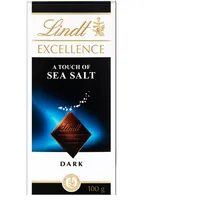 Lindt Excellence Feinherbe Schokolade, Feinherbe mit Meersalz, Intensiver Kakao Geschmack, Dunkle, 100 g (1er Pack)