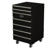 Vintage Industries Cool-Tool / Werkzeugwagen inkl. Kühlschrank, 3 Schubladen, Schwarz / 50l - GCCT50-3R