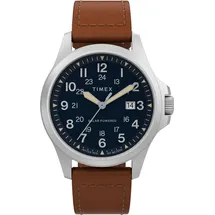 Timex Analog 'Field Post Solar' Herren Uhr TW2V03600 - Braun/Blau