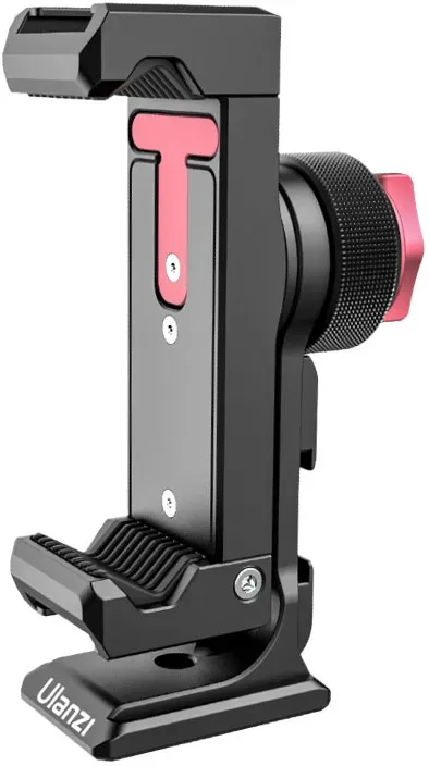 ULANZI ST-27 Metall Handy Stativ Adapter für iPhone, Samsung, Huawei Smartphone Digitalkamera, Handyhalterung mit 3 Cold Shoe, Arca-Swiss Handy Halterung Stativ mit 1/4