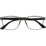 OPULIZE NYX Blaulichtfilter Lesebrille für Damen Herren - Blendfreie UV400-Schutz Federscharnier Anti-Müdigkeit - Rechteckiger Rahmen - Grau - + 1,00
