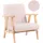 Beliani Kindersessel Linde Bouclé 0 x 0 x 0 cm Pastellrosa