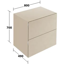Keuco Edition 11 Art Sideboard 2 Frontauszüge, Innenbeleuchtung, Lack seidenmatt, Keramik,