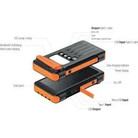 2Go 797255 Powerbank Schwarz, Orange