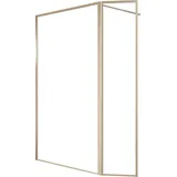 Marwell Walk In Dusche Golden Frame 200x120cm - Duschwand mit schwenkbarer Flügeltür 180â° - mit 5mm Glas - hochwertig...
