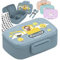 Bearfoot Brotdose Kinder mit Fächern, BPA frei, Lunchbox, Bento