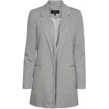 Vero Moda Damen Vmverina Long Blazer, Light Grey Melange, 34 EU