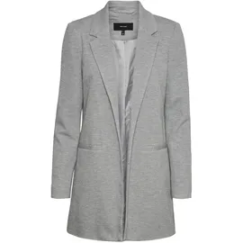 Vero Moda Damen Vmverina Long Blazer, Light Grey Melange, 34 EU