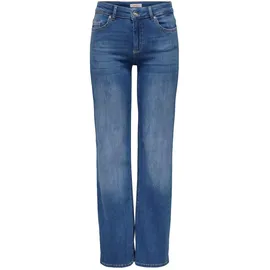 Only Blush Jeans Straight Fit in mittelblauer Waschung-L-L34