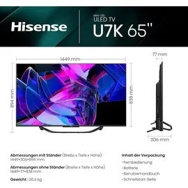 Hisense 65U7KQ 65 Zoll MiniLED ULED 4K TV