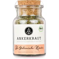 Ankerkraut BIO Italienische Kräuter, Urlaubsflair zum Streuen, 20g im Korkenglas, mediterrane Küche Pizza Pasta Salat Würze zum Kochen, Universal-Gewürz