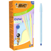 BIC Kugelschreiber Pastellorange/Pastellgrün/Pastellblau/Pastellgelb/Pastellrosa 0,3 mm 20 St.