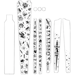 DYEDBRO Gravel Rahmenschutz Set Old School Tattoo | matt