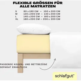 schlafgut Easy Jersey 180 x 200 - 200 x 200 cm yellow mid