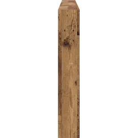 vidaXL Kopfteil mit Regal Altholz 200 x 17 x 102 cm Holzwerkstoff