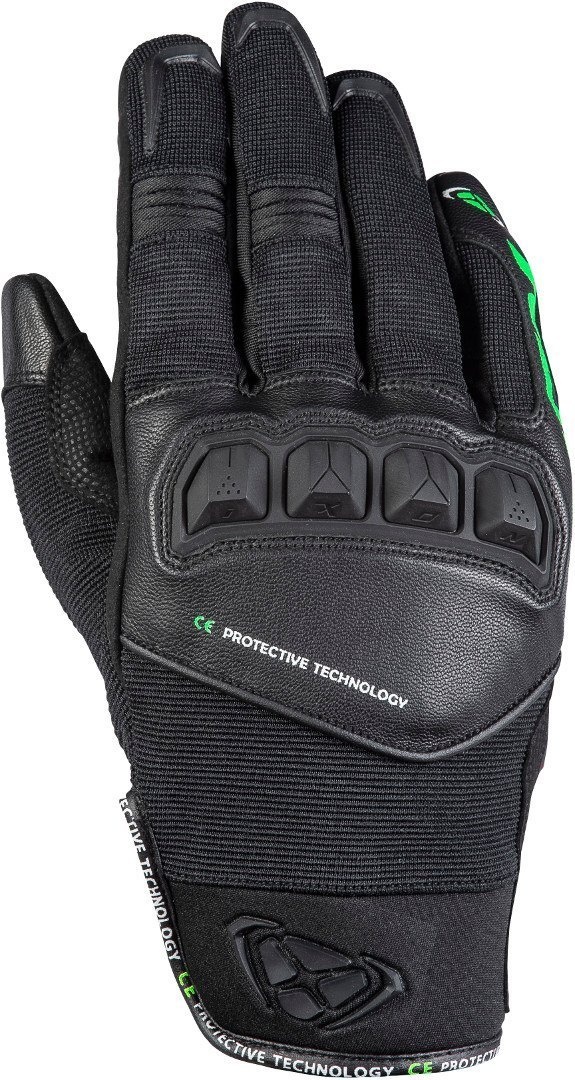 Ixon RS Run Motorfiets handschoenen, zwart-groen, XL