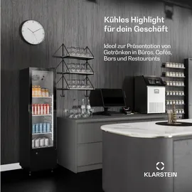 Klarstein GrandCooler Gewerbekühlschrank (180 l, 0 mm hoch, Weiß/Blau)