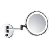 DEUSENFELD WLED700D - Tageslicht LED Kosmetikspiegel 7 - Fach Vergrößerung, Ø20cm, 230V DIREKTANSCHLUSS, verchromt, sehr hell, kein sichtbares Spiralkabel !