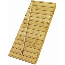 Karibu Stelzenhaus Benjamin Set Natur Holzrampe Rutsche 3 m Rot