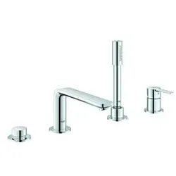 Grohe Lineare Wannenarmatur 19577001 chrom, 4-Loch-Wannen-Armatur, Auslauf 220 mm