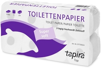 Toilettenpapier, 3-lagig, hochweiß, Großpackung