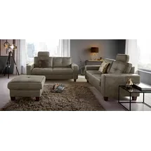 Home Affaire "Varese", grau (taupe), B:172cm H:91cm T:90cm, NaturLEDER Punch (echtes Rindsleder) in Sitz und Rücken. Korpus in passendem Kunstleder SOFTLUX bezogen, Sofas, mit Kreuznaht und Federkern