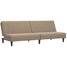 vidaXL Schlafsofa Kunstleder 2-Sitzer Cappuccino-Braun