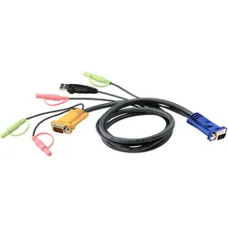 ATEN 2L-5302U - Tastatur- / Video- / Maus- / Audio-Kabel - USB, HD-15 (VGA)